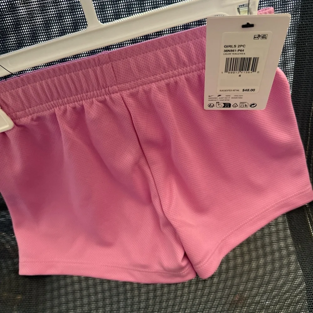 Nike White Tee with Pink Bow Graphic - Picture 2 of 2